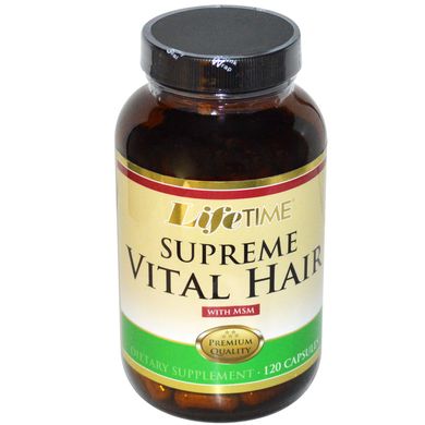 Вітаміни для волосся і МСМ LifeTime Vitamins (Supreme Vital Hair with MSM) 120 капсул