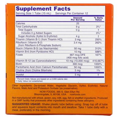 Вітамін В12 Now Foods (B-12 Shots) 10000 мкг 12 тюбиків по 15 мл