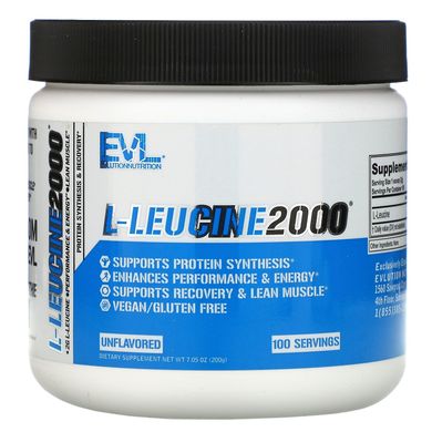 L-лейцин 2000 EVLution Nutrition (L-Leucine 2000) 200 г купить в Киеве и Украине