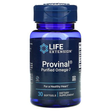 Омега-7, Provinal Purified Omega-7 from Purified Fish Oil, Life Extension, 30 гелевих капсул
