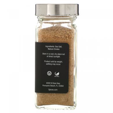 Копченая морская соль с гикори, мелкое зерно, Hickory Smoked Sea Salt, Fine Grain, The Spice Lab, 99 г купить в Киеве и Украине