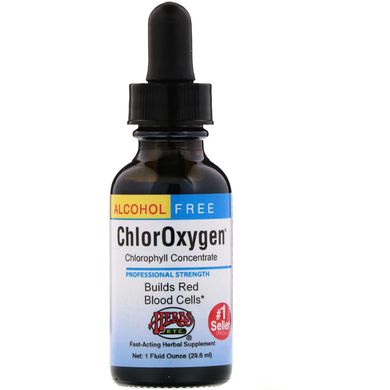 ChlorOxygen, концентрат хлорофілу без алкоголю, Herbs Etc, 1 рідка унція (29,6 мл)