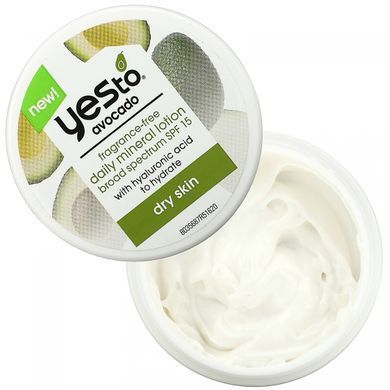 Yes To, Daily Mineral Lotion, SPF 15, авокадо, без ароматів, 1,7 рідких унцій (50 мл)