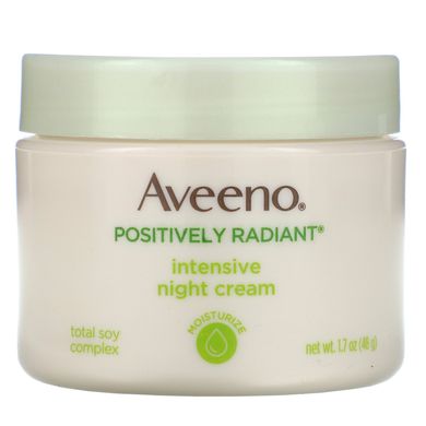 Позитивно сяючий інтенсивний нічний крем, Aveeno, 48 унцій (48 г)