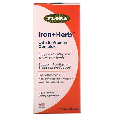 Flora, Iron with B-Vitamin Complex, 7.7 fl oz (228 ml)