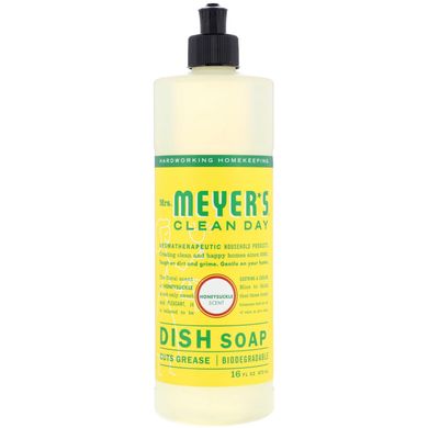 Рідина для миття посуду з ароматом жимолості Mrs. Meyers Clean Day (Liquid Dish Soap) 473 мл
