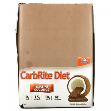 Диетические батончики вкус кокоса Universal Nutrition (CarbRite Diet Bars) 12 шт. по 56.7 г купить в Киеве и Украине