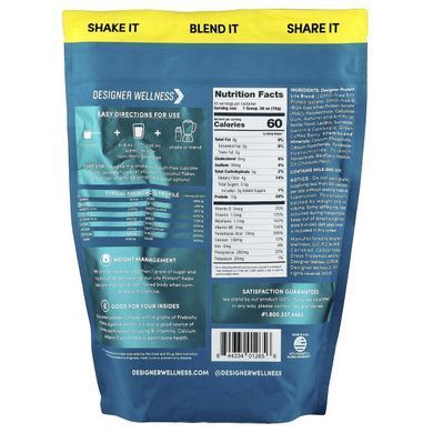 Designer Wellness, Designer Lite&reg;, Plant + Whey Protein Powder, Vanilla Cupcake, 1.6 lb (720 g)