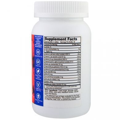 Мультивітаміни з залізом смак ягід Yum-V's (Multivitamin with Iron) 60 жувальних цукерок