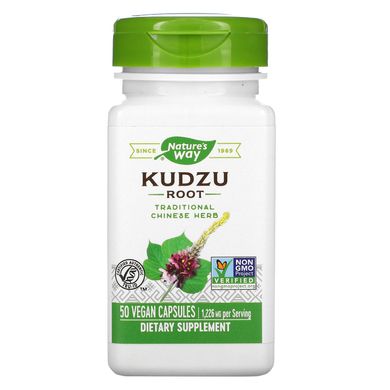 Кудзу, Kudzu, Nature's Way, корінь, 610 г, 50 вегетаріанських капсул