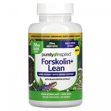 Purely Inspired, Forskolin + Lean, 60 капсул купить в Киеве и Украине