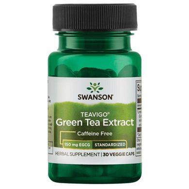 Екстракт зеленого чаю Теавіго 90% ЕГГГ, Teavigo Green Tea Extract 90% EGCG, Swanson, 30 капсул