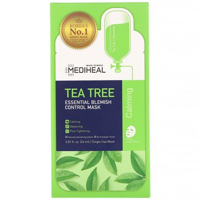 Маска для усунення дефектів, «Зелений чай», Mediheal, 5 шт. по 24 мл