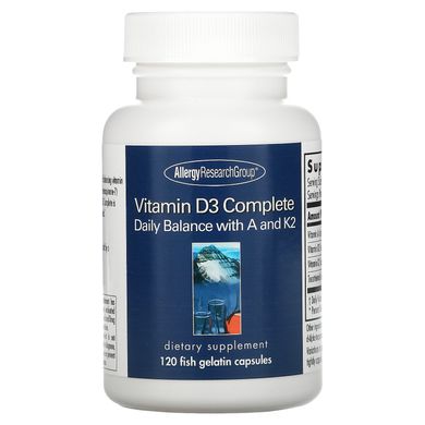 Вітамін D3 Комплексний, Vitamin D3 Complete, Allergy Research Group, 120 капсул