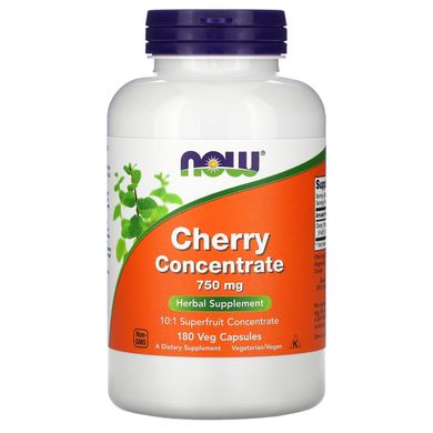 Екстракт дикої вишні Now Foods (Cherry Concentrate) 750 мг 180 вегетаріанських капсул