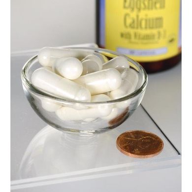 Яєчна шкарлупа кальцію з вітаміном D-3, Eggshell Calcium with Vitamin D-3, Swanson, 60 капсул