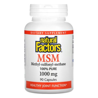 МСМ метилсульфонілметан Natural Factors (MSM) 1000 мг 90 капсул