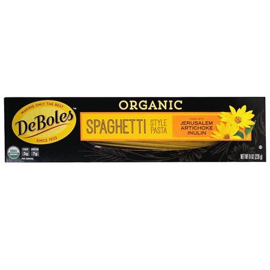 Натуральні спагетті органік DeBoles (Spaghetti Style Pasta) 226 г