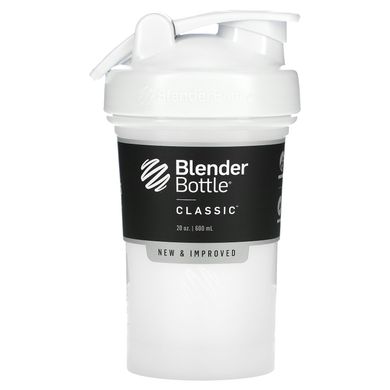 Пляшка, класична з петелькою, білий, Blender Bottle, 591 мл