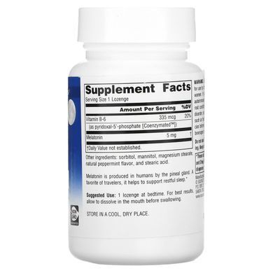 Melatonin Sleep Protection Source Naturals (Melatonin) Mint Flavor 5mg 200 Lozenges