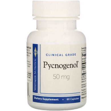 Пікногенол, Clinical Grade, Pycnogenol, Dr. Whitaker, 50 мг, 60 капсул