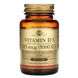 Витамин Д3 Solgar (Vitamin D3) 125 мкг 5000 МЕ 100 мягких желатиновых капсул фото