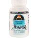 L-аргінін, у вільній формі, L-Arginine, Source Naturals, 500 мг, 100 капсул фото