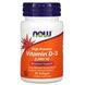 Вітамін Д3 Now Foods (Vitamin D-3) 2000 МО 30 капсул фото