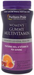 Женские жевательные мультивитамины, Women's Gummy Multivitamin, Puritan's Pride, 70 жевательных купить в Киеве и Украине