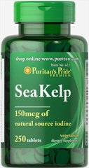 Морські водорості, Sea Kelp, Puritan's Pride, 250 таблеток