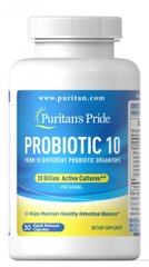 Пробиотик 10, Probiotic 10 Trial Size, Puritan's Pride, 30 капсул купить в Киеве и Украине