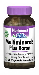 Мультиминералы и бор с железом Bluebonnet Nutrition (MultiMinerals Plus Boron) 90 гелевых капсул купить в Киеве и Украине