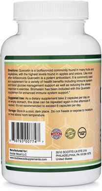 Кверцетин із бромелайном Double Wood (Quercetin 1000 mg with Bromelain 200 mg) 120 капсул