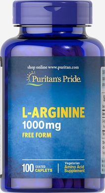 Амінокислота L-аргінін, L-Arginine, Puritan's Pride, 1000 мг, 100 таблеток