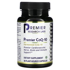 Premier Research Labs, Premier CoQ-10, ферментований, 50 капсул рослинного походження