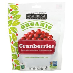 Органічна журавлина, Organic Cranberries, Stoneridge Orchards, 113 г