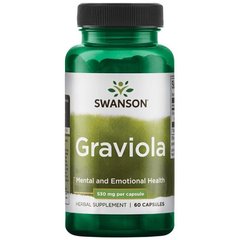 Гравіола, Graviola, Swanson, 530 мг, 60 капсул