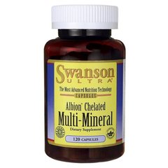 Хелатованих мульти-мінеральний гліцинат Альбіон, Albion Chelated Multi-Mineral Glycinate, Swanson, 120 капсул