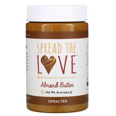Мигдальне масло, несолоне, Almond Butter, Unsalted, Spread The Love, 454 г