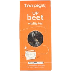 Чай, Up Beet Vitality Tea, TeaPigs, 15 чайных пакетиков по 45 г купить в Киеве и Украине
