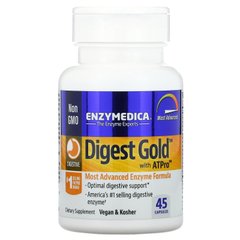 Ферменти для травлення, Digest Gold, Enzymedica, 45 капсул
