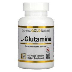 Глютамін California Gold Nutrition (L-Glutamine) 120 рослинних капсул