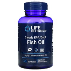 Риб'ячий жир ЕПК / ДГК Life Extension (Clearly EPA / DHA) 120 гелевих капсул
