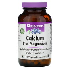 Кальцій з магнієм Bluebonnet Nutrition (Calcium Plus Magnesium) 500 мг / 200 мг 180 капсул