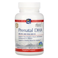Риб'ячий жир для вагітних Nordic Naturals (Prenatal DHA) 500 мг 90 капсул