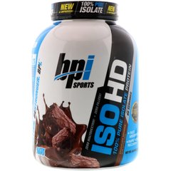 ISO HD 100% чистий ізолят білка, шоколадний Брауні, BPI Sports, 2,2 кг