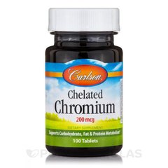 Хром хелат Carlson Labs (Chelated Chromium) 100 таблеток купить в Киеве и Украине