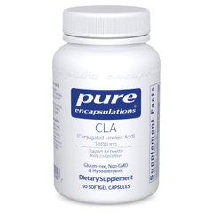КЛК (кон'югована лінолева кислота) Pure Encapsulations CLA (Conjugated Linoleic Acid) 1000 мг 60 капсул