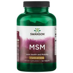 МСМ, Swanson, 15 г, 120 таблеток