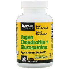 Вегетаріанський хондроітин + глюкозамін, Vegan Chondroitin + Glucosamine, Jarrow Formulas, 120 таблеток